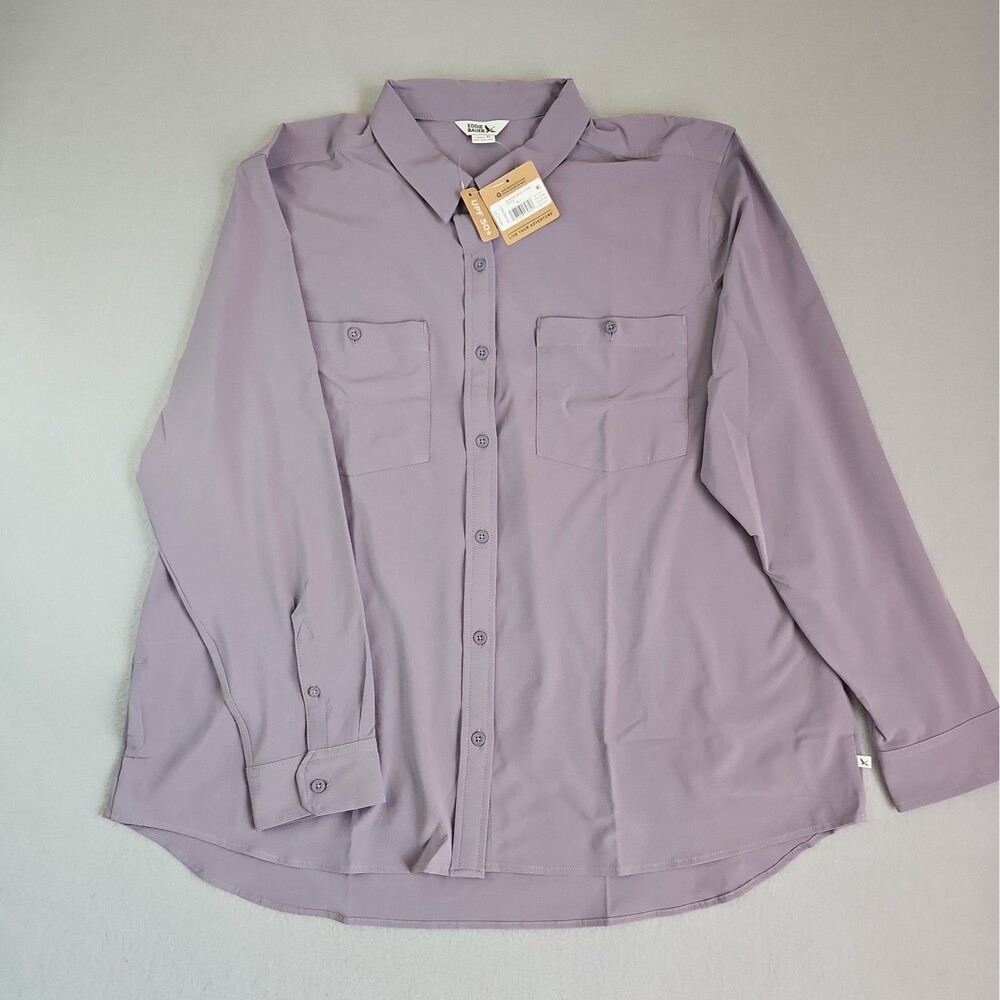 Women's Eddie Bauer Purple Long Sleeve XL UPF 50+ NWT